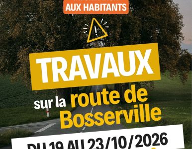 Affiche Annonce Travaux Publics Moderne Minimaliste Jaune Orange Blanc